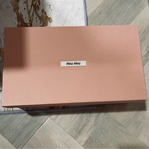 Light Pink Miu Miu empty shoe boxes